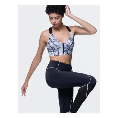 White and black patterned sports bra DORINA Davis