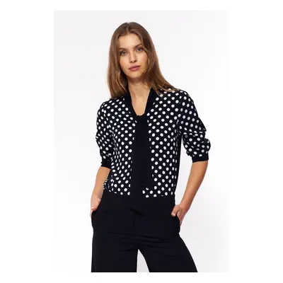 Női felső NIfe Nife_Blouse_B140_Black/Peas