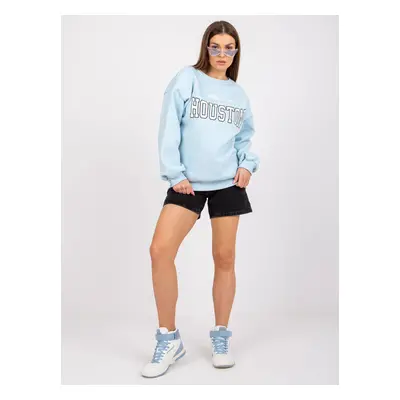 Light blue sweatshirt with print Los Angeles