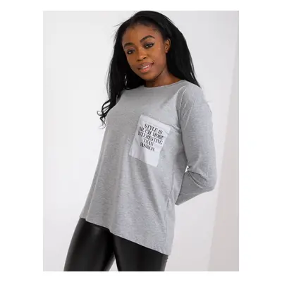 Casual grey cotton blouse