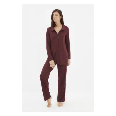 Trendyol Two-Piece Set - Burgundy - Regular fit