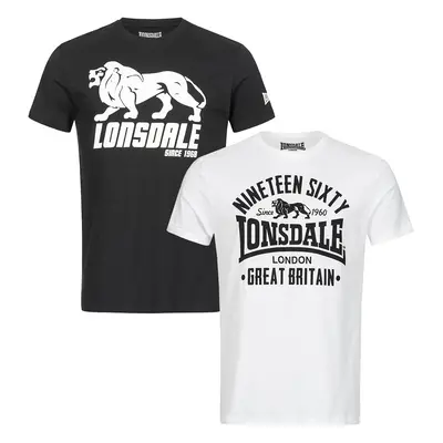 Férfi póló szett Lonsdale 114063-White/Black