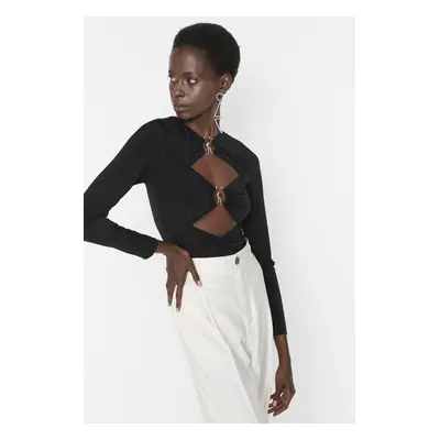 Trendyol Black Window/Cut Out Detailed Accessory Snaps Body