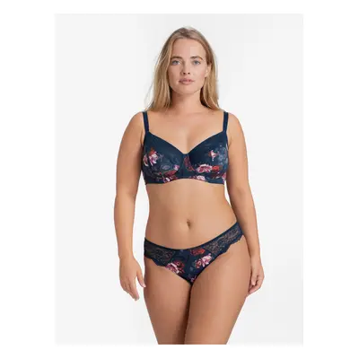 Dark Blue Flowered Bra DORINA Mystic - Women