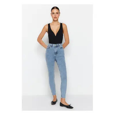 Trendyol Light Blue Push Up High Waist Skinny