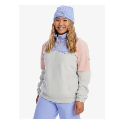 Light Grey Women's Fleece Sweatshirt Roxy Chloe Kim - Women