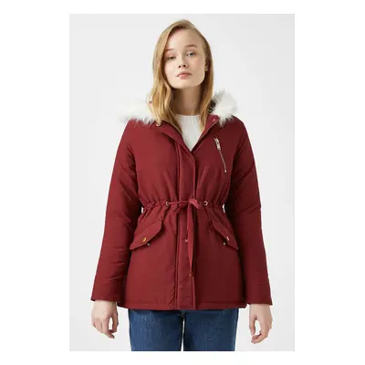 Koton Women's Claret Red Parka