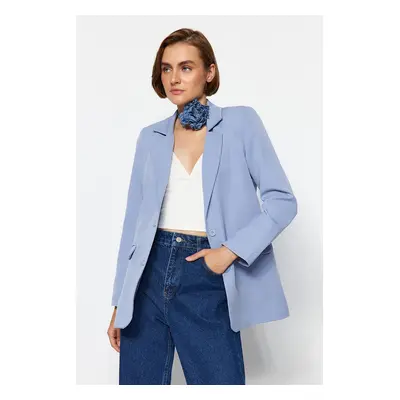 Trendyol Light Blue Regular Lined Buttoned Woven Blazer Jacket