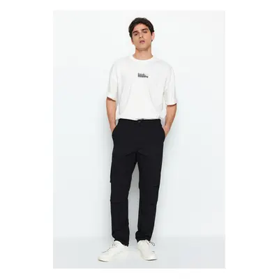 Trendyol Black Jogger Fit Baggy Parachute Trousers