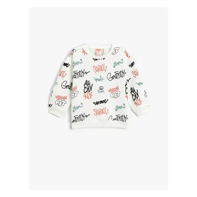 Koton Printed Crewneck Sweatshirt