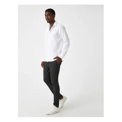 Koton Basic Woven Trousers Buttoned