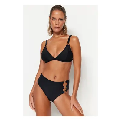 Trendyol Black háromszög kiegészítő bikini felső