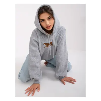 Peggy Grey Melange Women's Hoodie