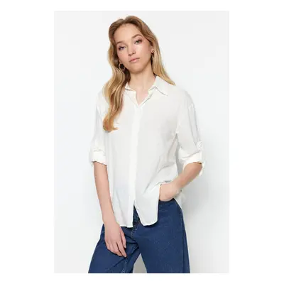 Trendyol Ecru Classic Woven Shirt