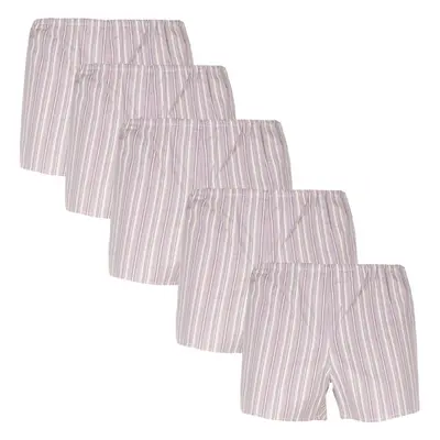 5PACK classic men's shorts Foltýn brown with stripes