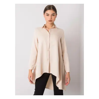 Beige shirt with longer back