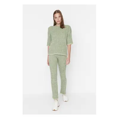 Trendyol Green Gradient Patterned Sweater Top-Top Set