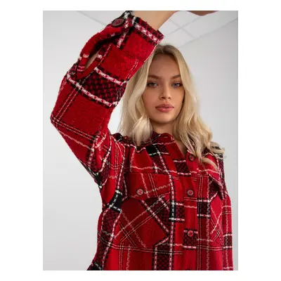 Red checkered shirt with pockets