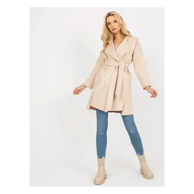 Női kabát Fashionhunters Beige