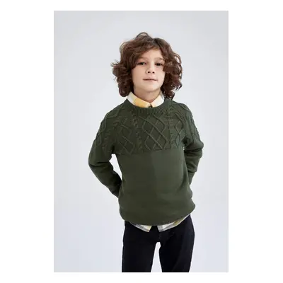 DEFACTO Boy Regular Chino Crew Neck Pullover