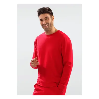 Férfi pulóver DKaren DKaren_Sweatshirt_Justin_Red