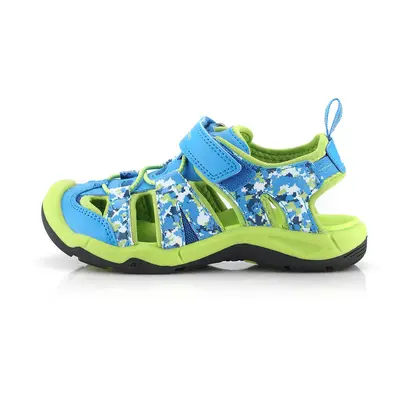 Kids outdoor sandals ALPINE PRO GROBO neon atomic blue