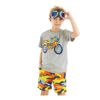 mshb&g Motorcycle Camouflage Boys T-shirt Shorts Set