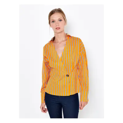 Orange Striped Blouse CAMAIEU - Women