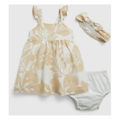 GAP Baby Linen Dress with Headband - Girls