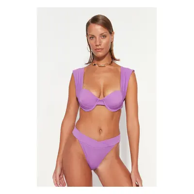 Trendyol Purple V-Cut High Des, High Leg Bikini alsók