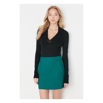 Trendyol Green Woven Skirt With Pocket