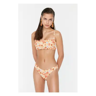 Trendyol sárga virágmintás gype bikini alsó