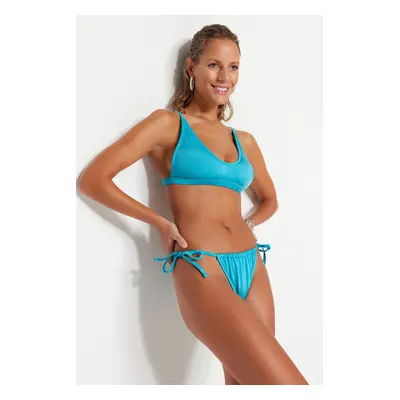 Trendyol Blue Tunnel normál lábú bikini alsó