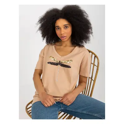 Camel women's T-shirt with app