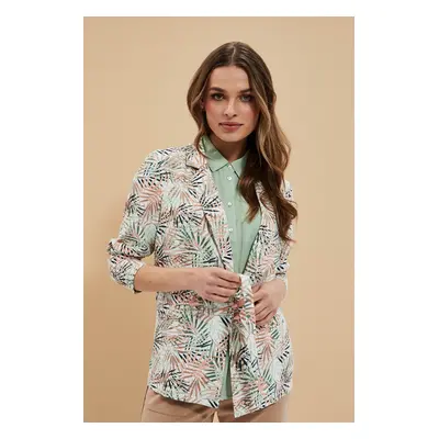 Jacket with tropical pattern