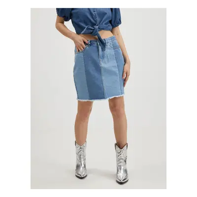 Blue women's denim skirt Noisy May Sofie