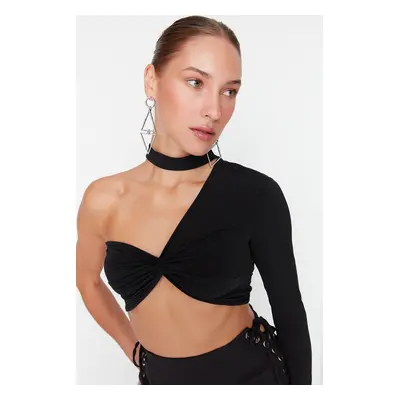 Trendyol Black Crop Knitted Bustier