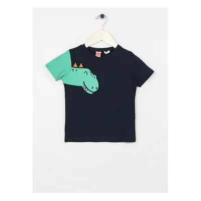 Koton Navy Blue Baby T-shirt with Print 3smb10016tk