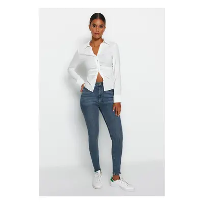 Trendyol Blue High Waist Skinny Jeans