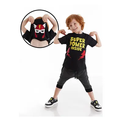 Denokids Super Power Boys T-shirt Capri Shorts Set