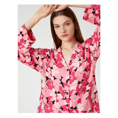 Koton Floral Shirt Relax Fit Long Sleeve