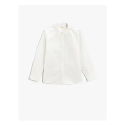 Koton Poplin Shirt Long Sleeve Classic Collar