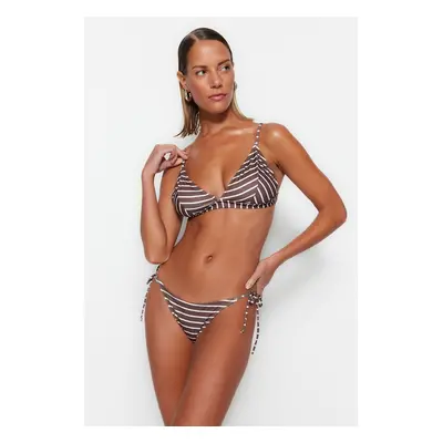 Trendyol csíkos nyakkendős normál lábú bikini alsó