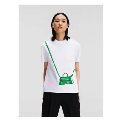 White women's T-shirt KARL LAGERFELD