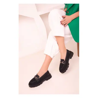 Soho Black Suede Women's Casual Shoes