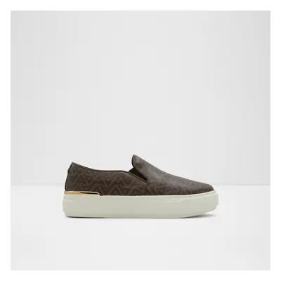 Dark Brown Women's Patterned Slip On Sneakers ALDO Pounceer