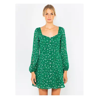 Green Floral Dress CAMAIEU - Női