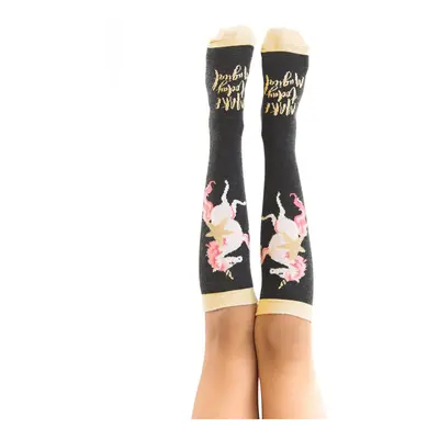 mshb&g Unicorn Girls' Knee-length Socks Black