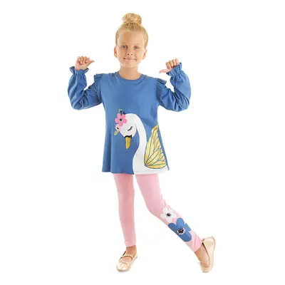 Denokids Swan Girl Kids Tunic Leggings Suit