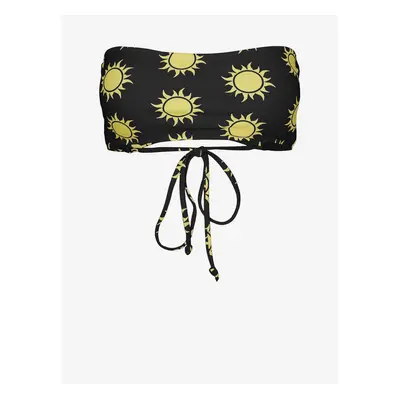 Yellow-black women's patterned bikini top Noisy May Sun - Women